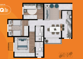 now reserva das aguas planta tipo 3 quartos 61m