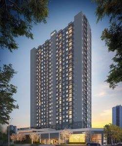 Fachada do NOW 111, da EBM, lançamento enquadrado no Minha Casa Minha Vida em Goiânia